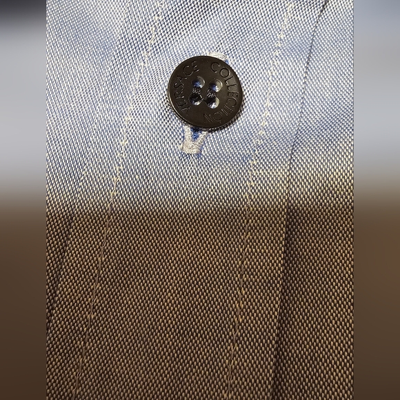 NWOT-Versace Collection Trend Sz.16½  42 Button  Down Shirt Flip Cuff   V-BL - Picture 7 of 15